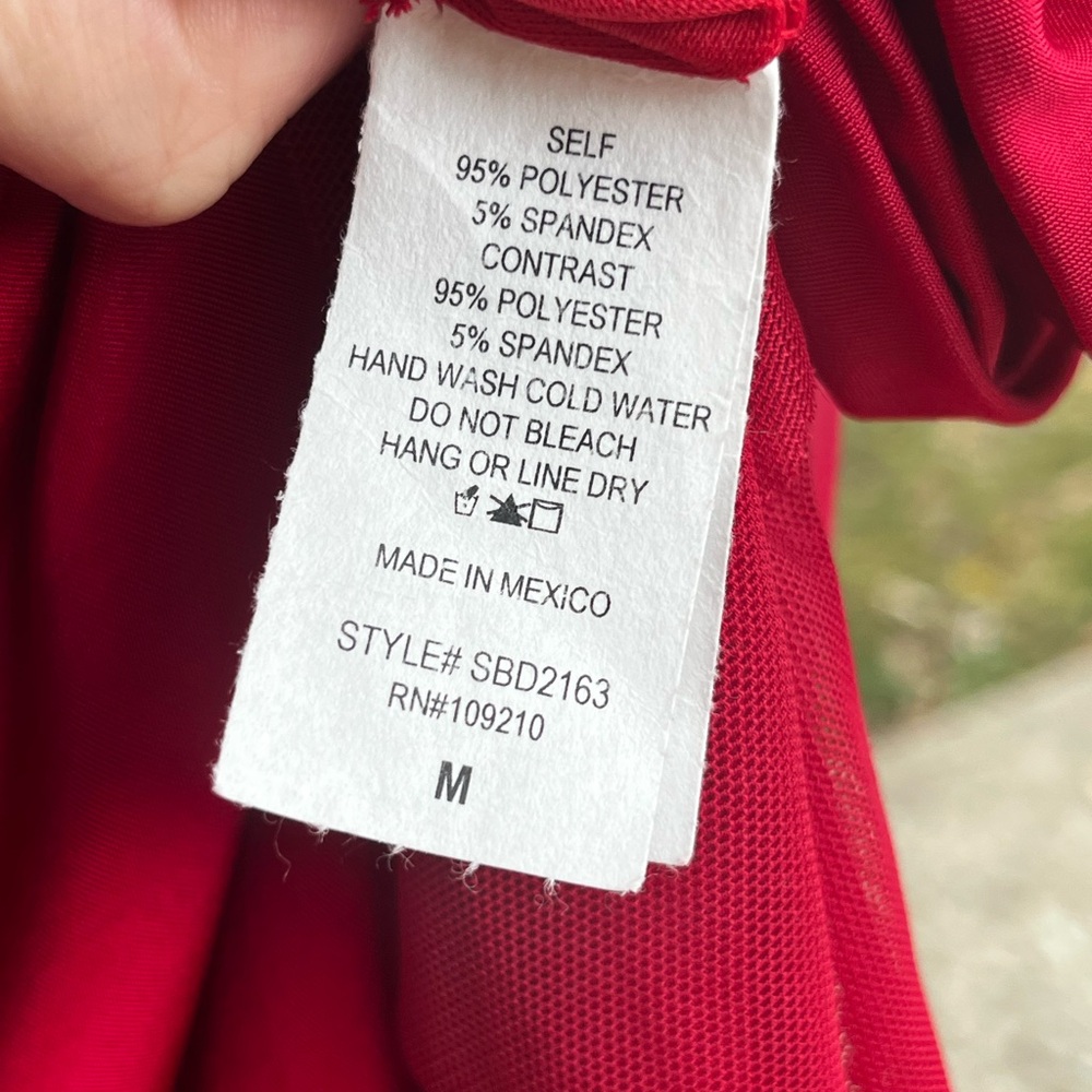 Windsor Red Strapless Ruffle Dress - Picture 6 of 6